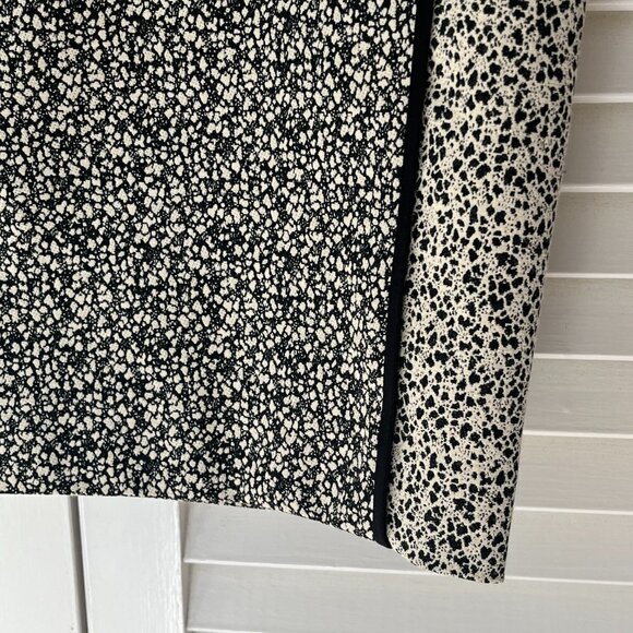 HALSTON HERITAGE 2 DOTTED JACQUARD PENCIL STRETCH SKIRT KHAKI MULTI - Picture 3 of 12